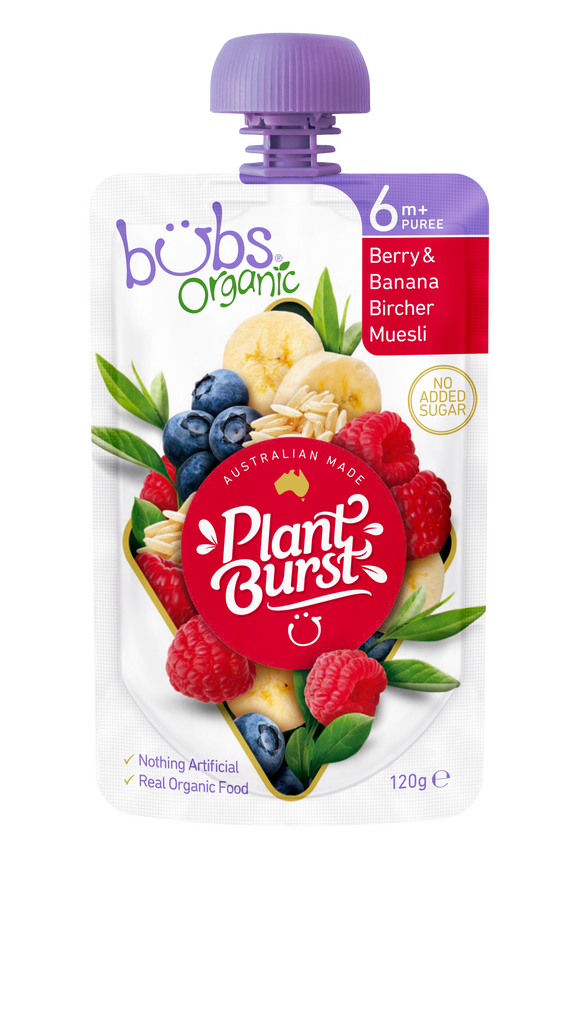 Bubs® Organic Berry and Banana Bircher Muesli
