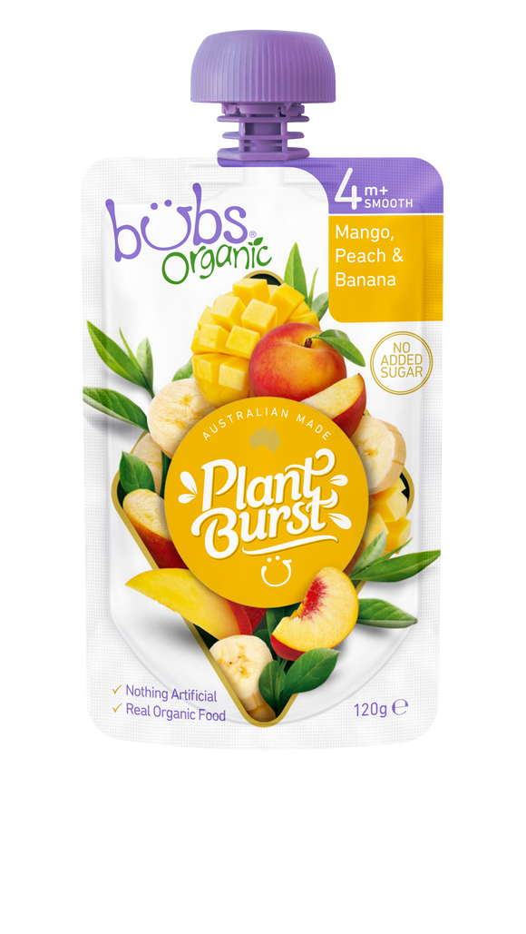 Bubs® Organic Mango, Peach, and Banana