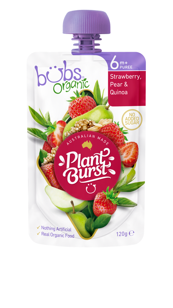 Bubs® Organic Strawberry, Pear and Quinoa