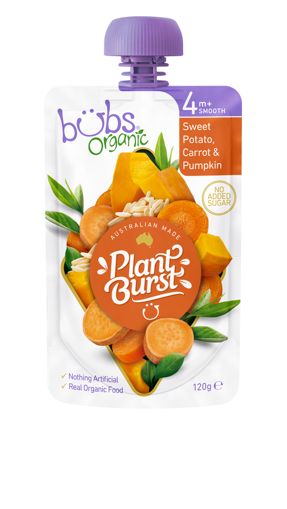 Bubs® Organic Sweet Potato, Carrot and Pumpkin